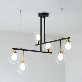 Modern 2-Tier Black Chandelier For Meeting Room Or Office - Stylish Metallic Hanging Light 6 /