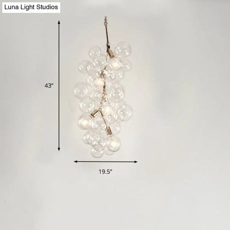 Modern 3/5-Light Gold Pendant Chandelier With Clear Glass Ideal For Living Room