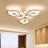 Modern Acrylic Bauhinia Flush Ceiling Light With Led 3/5/9-Light Fixture In Warm/White/Natural 3 /