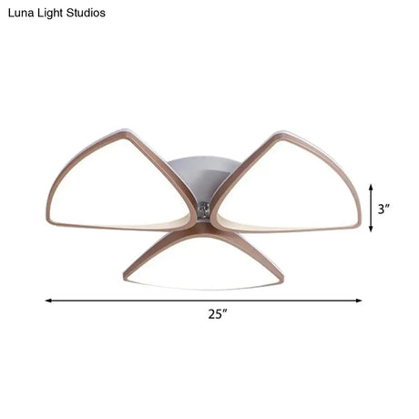 Modern Acrylic Bedroom Ceiling Light Fixture 3/4/5 Heads In White With 3 Color Options