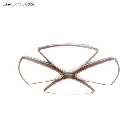 Modern Acrylic Bedroom Ceiling Light Fixture 3/4/5 Heads In White With 3 Color Options