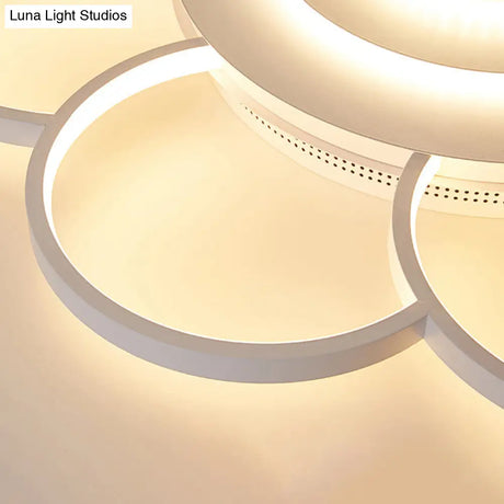 Modern Acrylic Blossom Led Ceiling Light In White For Kid’s Bedroom - Flush Mount Fixture