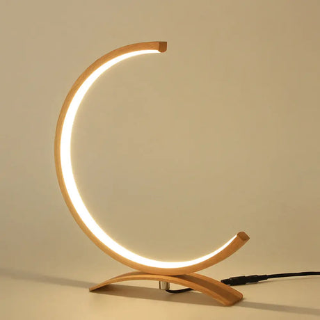 Modern Acrylic C-Shape Nightstand Lamp - Black/Gold Led Desk Light For Bedroom Gold