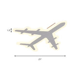 Modern Acrylic Ceiling Mount Light: Plane Design For Kids Bedroom