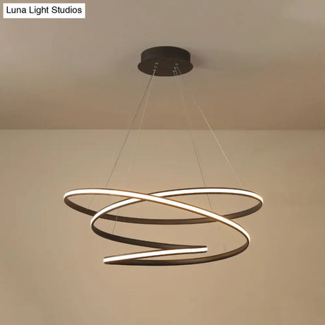 Modern Acrylic Chandelier Pendant Light Fixture With Led Suspension In Warm/White Available