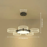 Modern Acrylic Circle Pendant Light For Living Room - Stylish Chandelier Ceiling Lighting