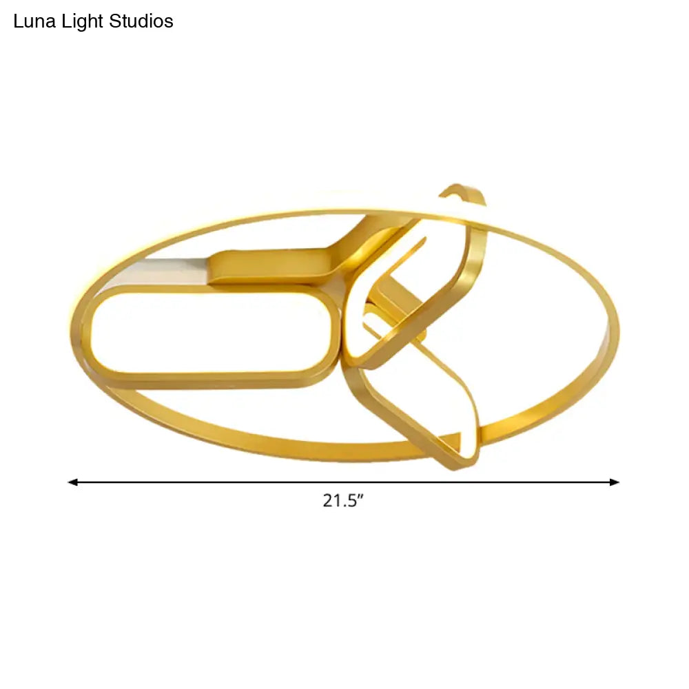 Modern Acrylic Circular Flush Light: 18’/21.5’ Wide Led Bedroom Ceiling Mount Lamp In