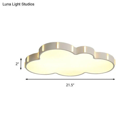 Modern Acrylic Cloud Ceiling Light For Adult Bedroom In White