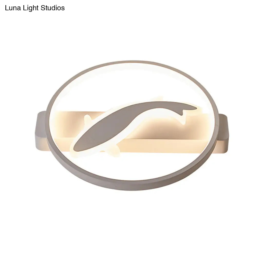 Modern Acrylic Fish Ceiling Light In White For Stylish Kitchen Lighting