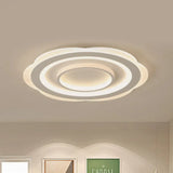 Modern Acrylic Flower Ceiling Light - 16’/19.5’/23.5’ Flushmount For Living Room In