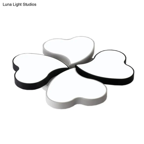 Modern Acrylic Flower Flush Mount Led Ceiling Light Fixture Simplicity In White