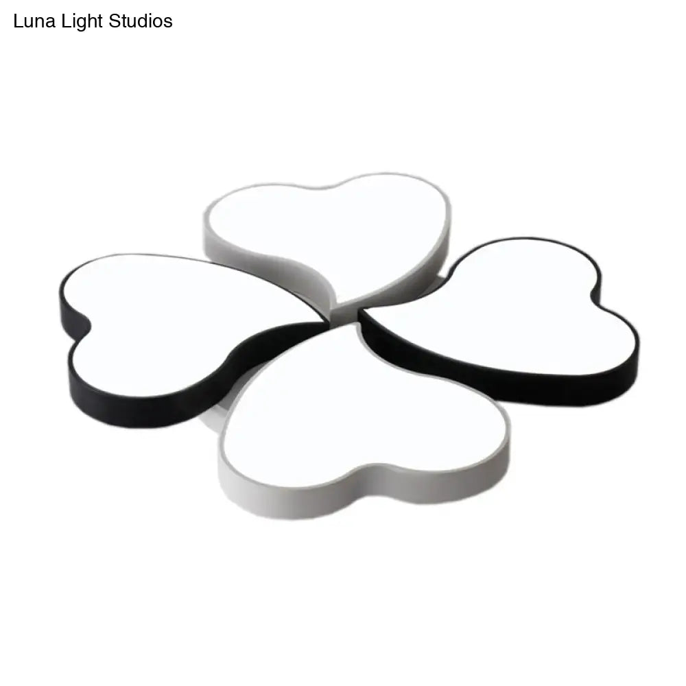 Modern Acrylic Flower Flush Mount Led Ceiling Light Fixture Simplicity In White