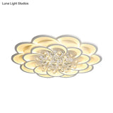 Modern Acrylic Flower Led Ceiling Light - Warm/White 20.5’/27’/31.5’ Wide For Living Room