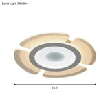 Modern Acrylic Floweret Flushmount Ceiling Light In White - Ultrathin Led Lighting For Bedroom