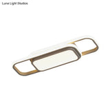 Modern Acrylic Flush Light Fixture - Grey/Black & White Led Flushmount (16’/23.5’) Warm/White