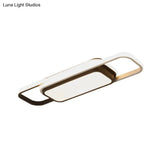Modern Acrylic Flush Light Fixture - Grey/Black & White Led Flushmount (16’/23.5’) Warm/White