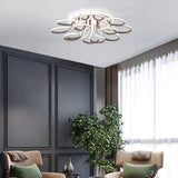 Modern Acrylic Flush Mount Ceiling Light Fixture - Bend Design 9/12 Heads Brown 38.5’/46.5’