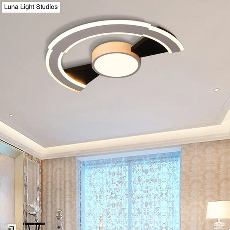 Modern Acrylic Flush Mount Ceiling Lights - Traverse Lighting Fixture (16’ / 19.5’ 23.5’) In
