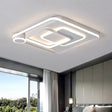 Modern Acrylic Flush Mount Nordic Lamp - Black/White Led Ceiling Light In Warm/White 18’/21.5’