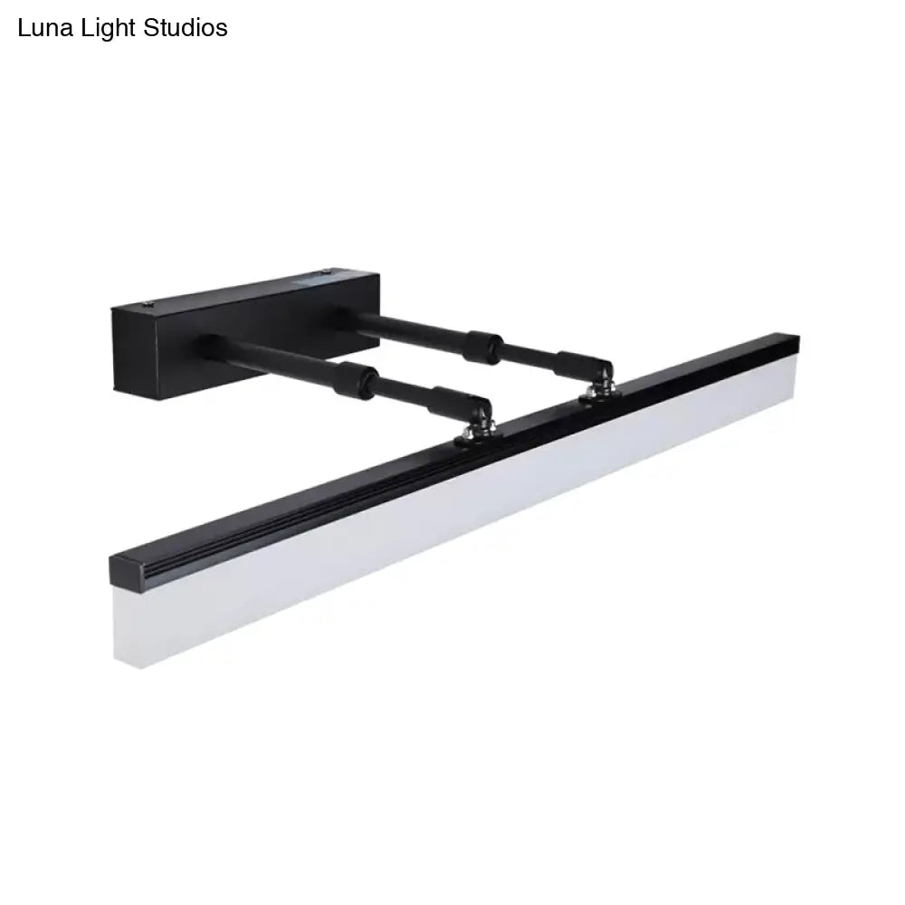 Modern Acrylic Led Bar Light In Warm/White - 23.5/27.5 Straight Wall Mount