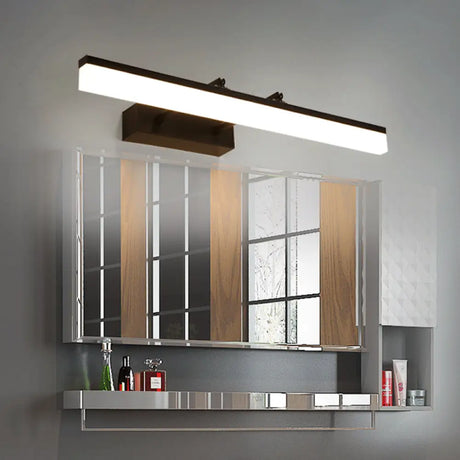 Modern Acrylic Led Bar Light In Warm/White - 23.5/27.5 Straight Wall Mount Black / 23.5 White