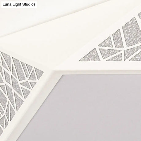 Modern Acrylic Led Ceiling Lamp | Slim Panel Pentagon Flush Mount Child Bedroom