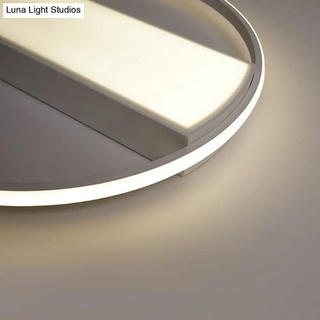Modern Acrylic Led Ceiling Light For Stairway - Rectangle Flush Mount In Black Or White 16-24’ Wide