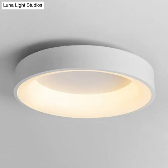 Modern Acrylic Led Flush Ceiling Light Fixture - Circular Shape For Bedroom White / 14 Third Gear