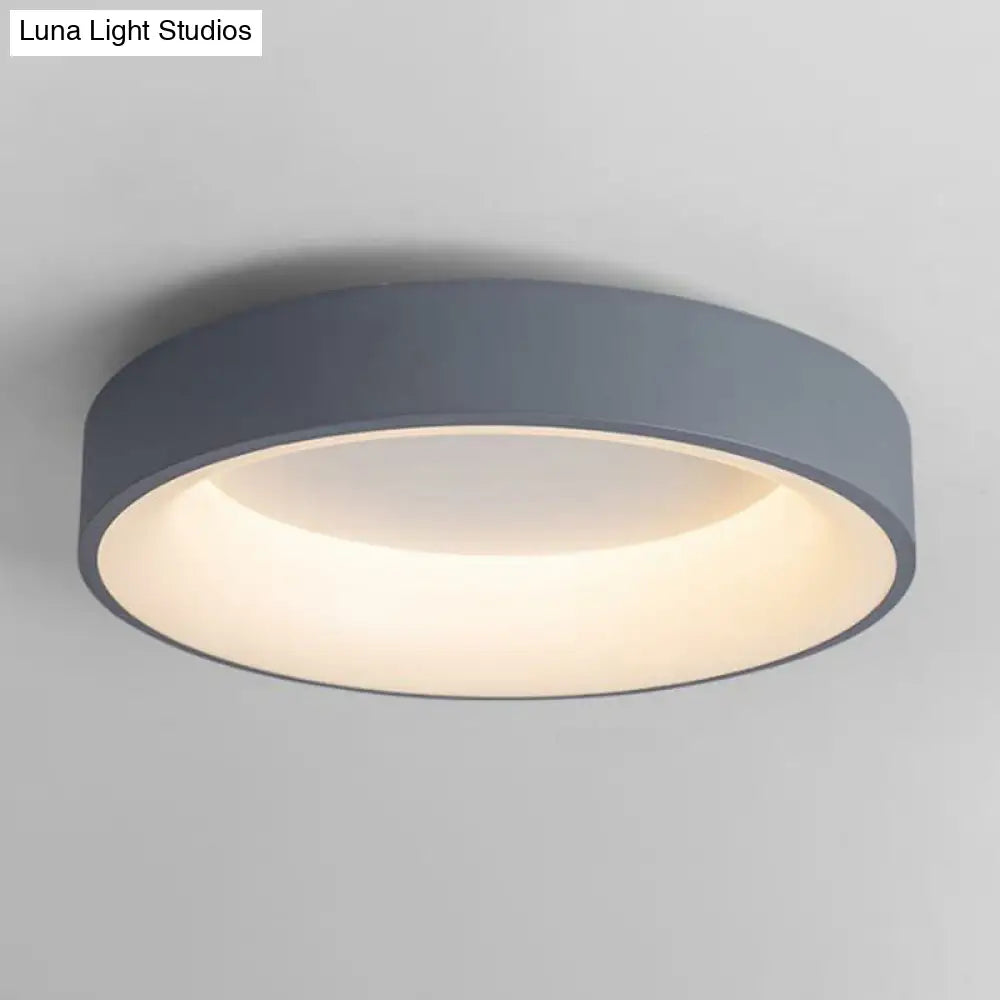 Modern Acrylic Led Flush Ceiling Light Fixture - Circular Shape For Bedroom Grey / 14 Third Gear