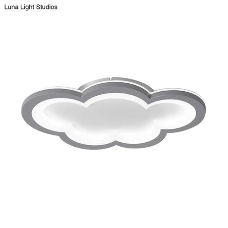 Modern Acrylic Led Flush Mount Cloud Ceiling Light For Play Room