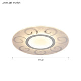 Modern Acrylic Led Flushmount Ceiling Light For Living Room - Ultra Thin Design In Multiple Widths