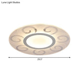 Modern Acrylic Led Flushmount Ceiling Light For Living Room - Ultra Thin Design In Multiple Widths