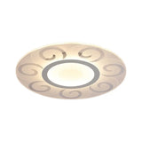 Modern Acrylic Led Flushmount Ceiling Light For Living Room - Ultra Thin Design In Multiple Widths