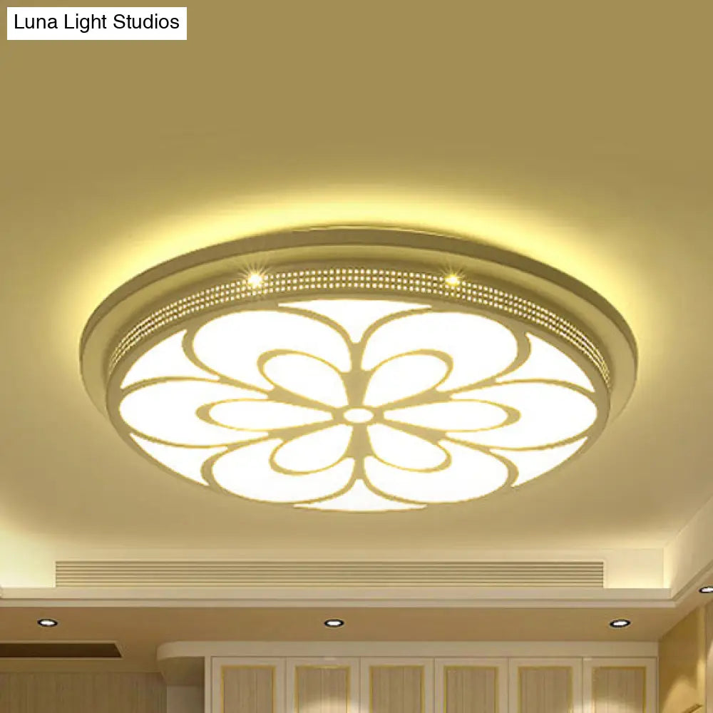 Modern Acrylic Led Flushmount Flower Ceiling Light For Dining Room And Bedroom