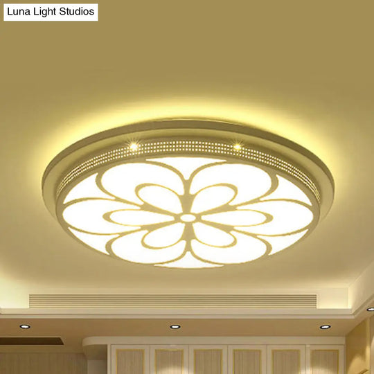 Modern Acrylic Led Flushmount Flower Ceiling Light For Dining Room And Bedroom