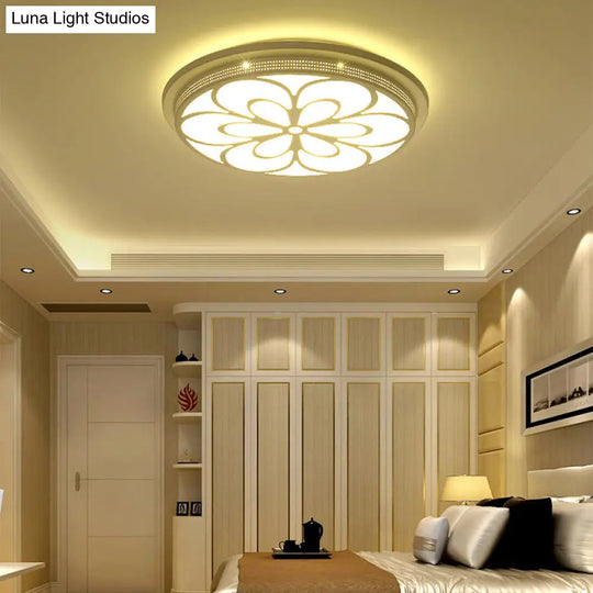 Modern Acrylic Led Flushmount Flower Ceiling Light For Dining Room And Bedroom