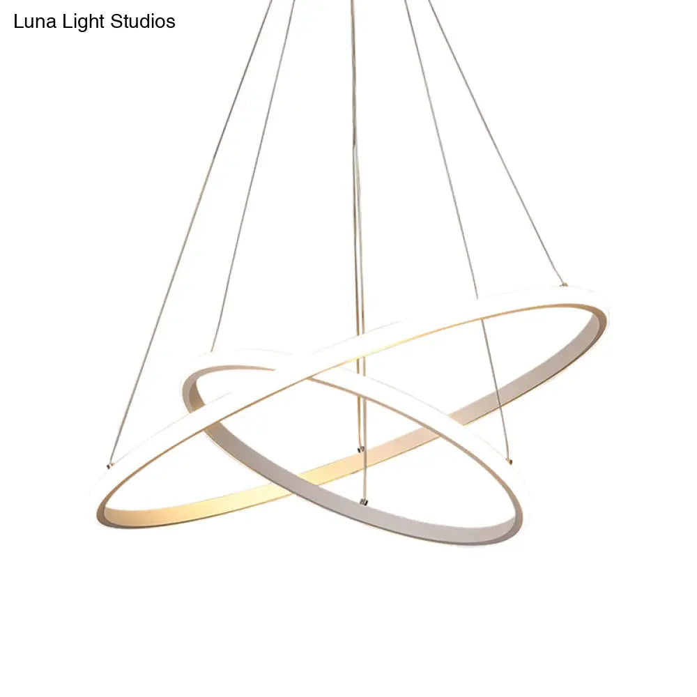 Modern Acrylic Led Orb Hanging Light Kit In Warm/White – Sizes Range From 8’ To 23.5’ Wide