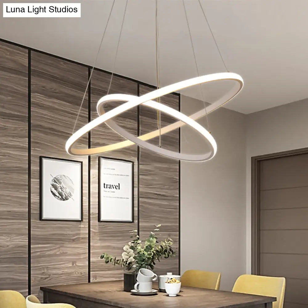 Modern Acrylic Orb Hanging Led Chandelier In Warm/White Light Multiple Sizes Available White / 8+16