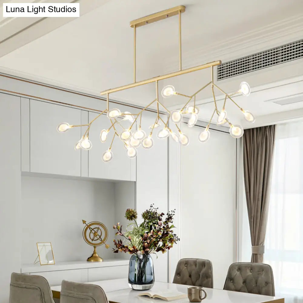 Modern Acrylic Led Pendant Light Fixture With 27 Heads For Living Room