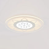 Modern Acrylic Lotus Flush Mount - 16.5/20.5 Wide Ceiling Lamp In Warm/White/3 Color Light For
