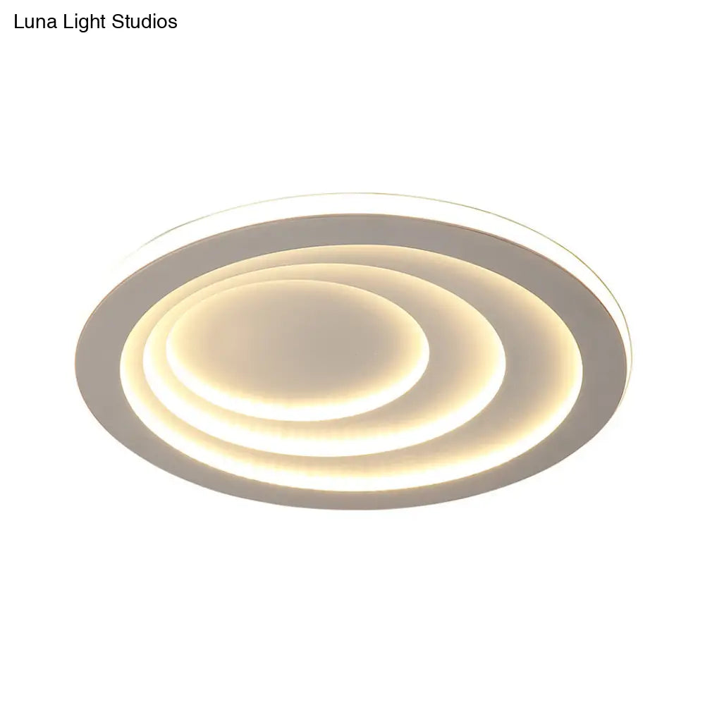 Modern Acrylic Ripples Flush Ceiling Light - 16’/19.5’/23.5’ Wide Warm/White
