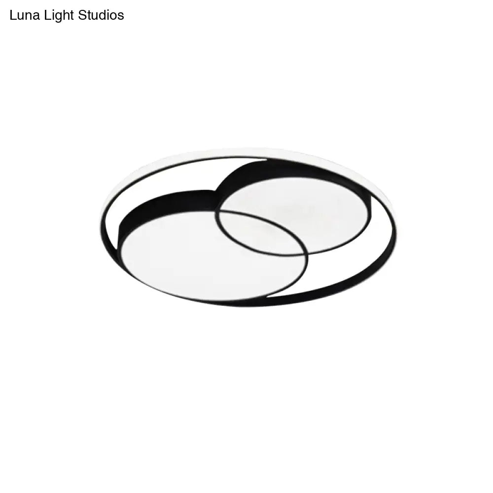 Modern Acrylic Snowman Ceiling Light - Stylish Flush Mount For Study Room & Kitchen