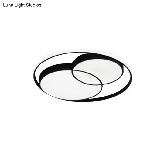 Modern Acrylic Snowman Ceiling Light - Stylish Flush Mount For Study Room & Kitchen