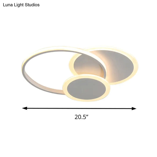 Modern Acrylic Stacked Ring Led Ceiling Lamp For Dining Room And Kitchen Flush Lighting