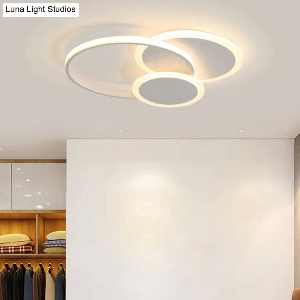 Modern Acrylic Stacked Ring Led Ceiling Lamp For Dining Room And Kitchen Flush Lighting