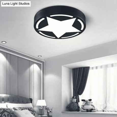 Modern Acrylic Star Ceiling Light For Children’s Bedroom - Flush Mount Fixture