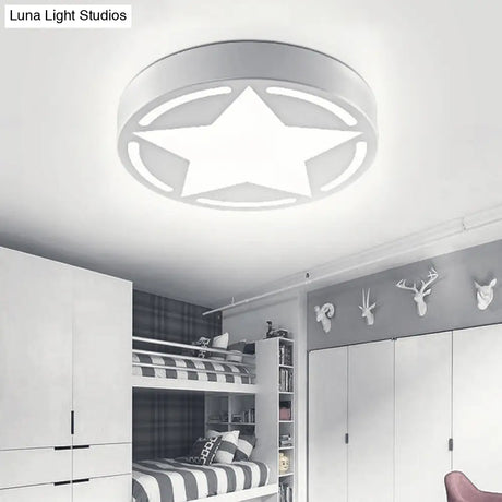 Modern Acrylic Star Ceiling Light For Children’s Bedroom - Flush Mount Fixture