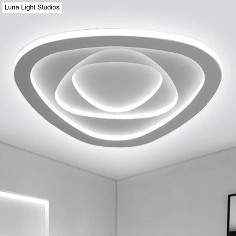 Modern Acrylic Triangle Ceiling Light Fixture - 16’/19.5’/23.5’ Wide Bedroom Led Flush Mount