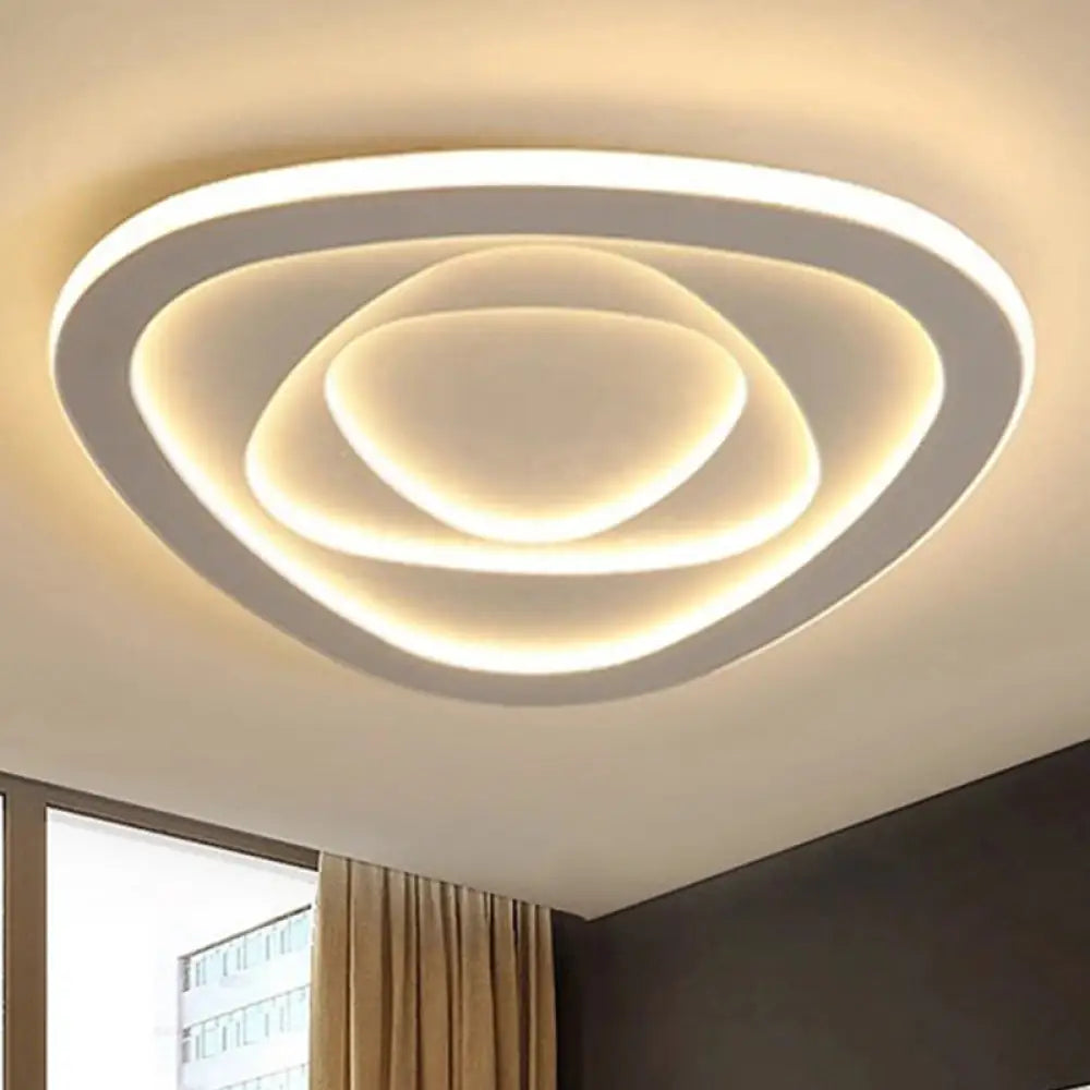 Modern Acrylic Triangle Ceiling Light Fixture - 16’/19.5’/23.5’ Wide Bedroom Led Flush Mount