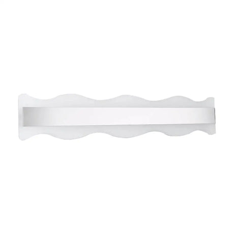 Modern Acrylic Wave Vanity Lighting - Led 16/20 Wide White Sconce Light Fixture White/Warm